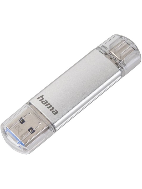 Флаш памет USB-C HAMA 64GB, Laeta - сребрист