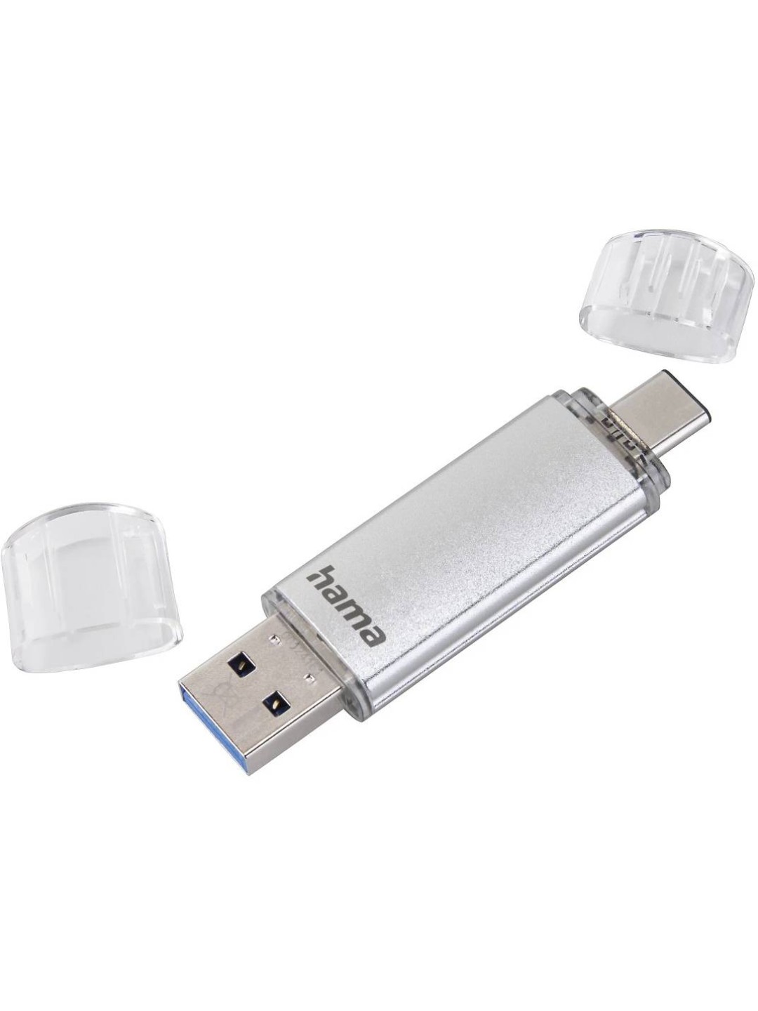 Флаш памет USB-C HAMA 64GB, Laeta - сребрист