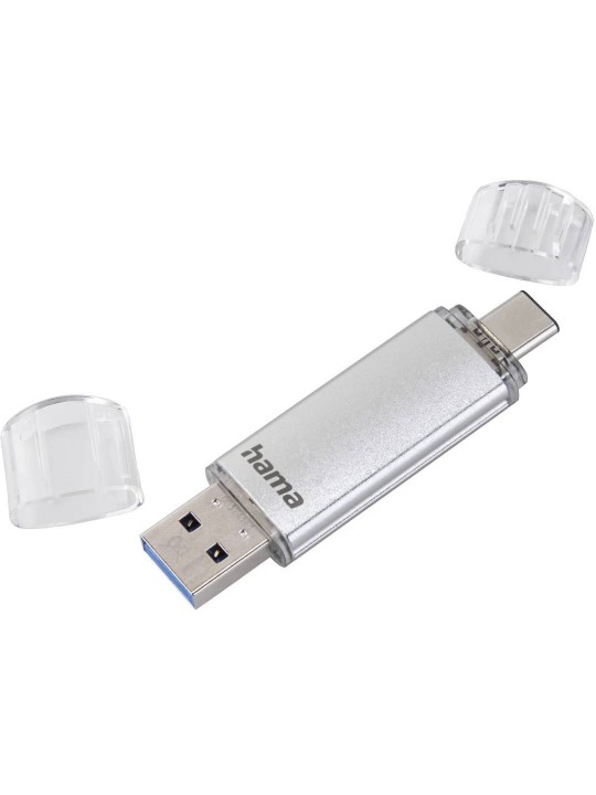 Флаш памет USB-C HAMA 64GB, Laeta - сребрист