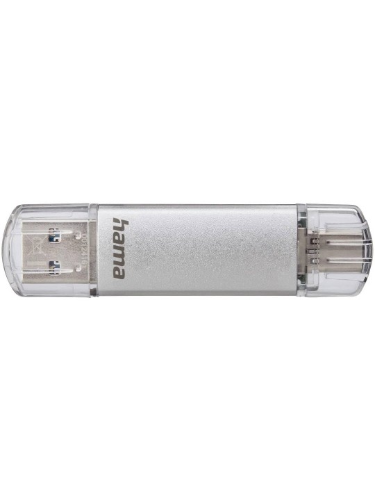 Флаш памет USB-C HAMA 64GB, Laeta - сребрист