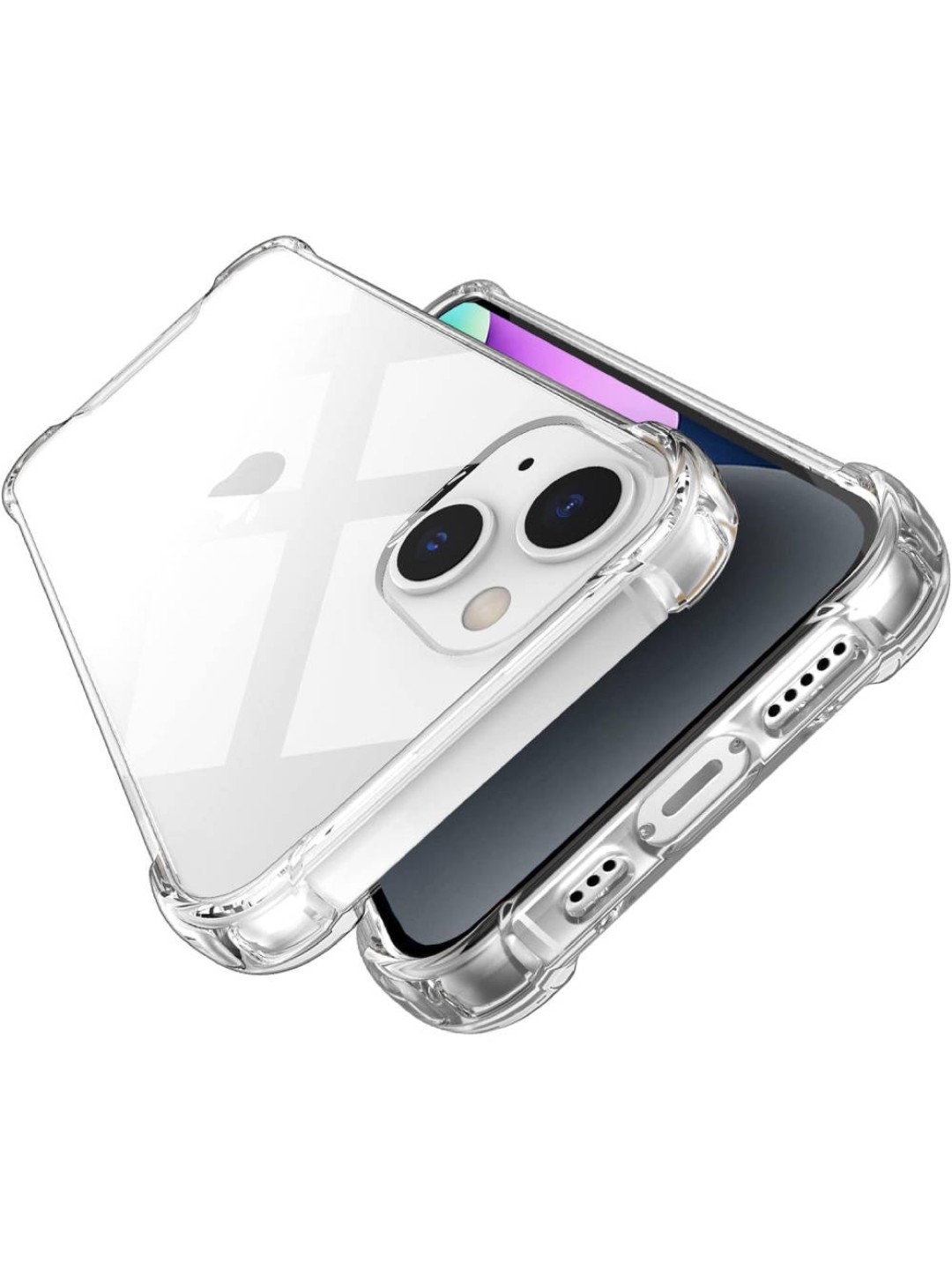 Калъф за iPhone 15 - Antishock, прозрачен, с удебелени краища