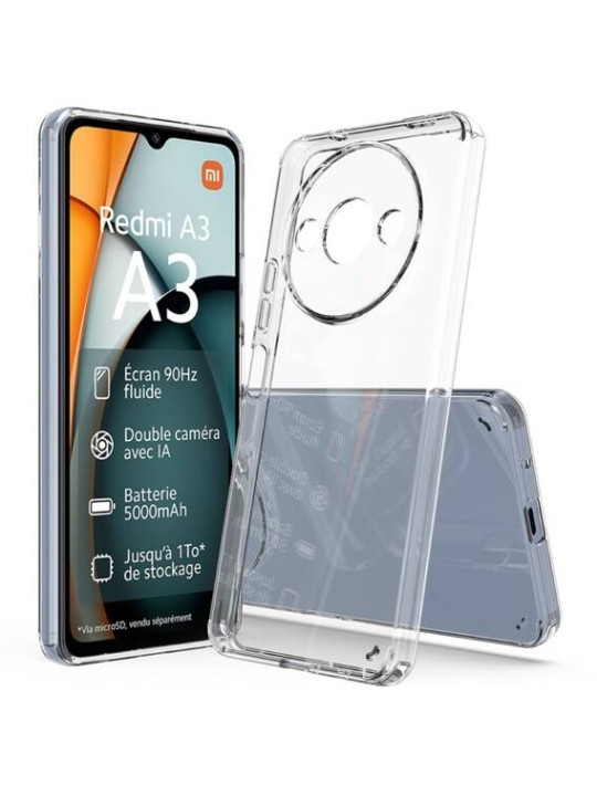 Калъф за Xiaomi Redmi A3 - прозрачен силикон