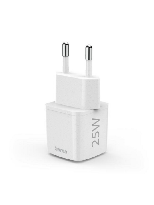 Бързо зарядно HAMA USB-C 25 W, бяло - "Eco"