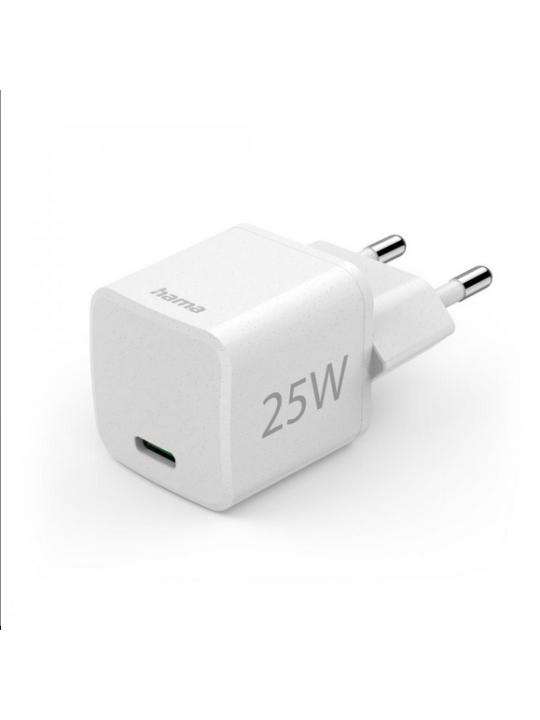Бързо зарядно HAMA USB-C 25 W, бяло - "Eco"