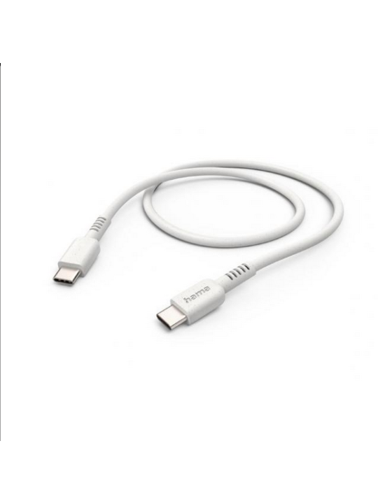 Кабел за зареждане HAMA "Eco", USB-C - USB-C, 1 м, бял