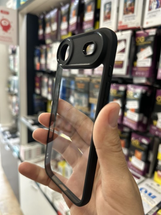 Калъф за iPhone 17 Air - прозрачен с черна рамка