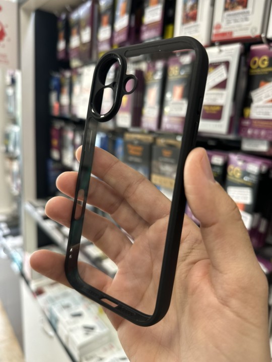 Калъф за iPhone 17 - прозрачен с черна рамка
