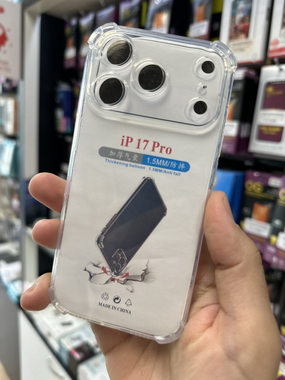 Калъф за iPhone 18 Pro - AntiShock, със защита на камерите, прозрачен