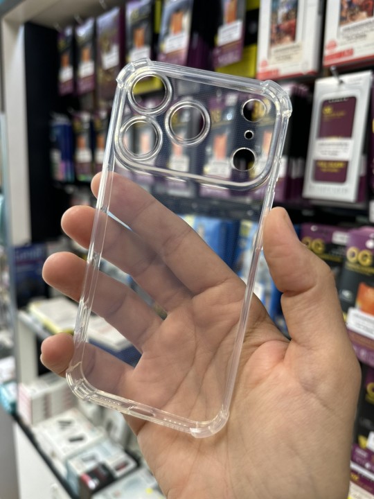 Калъф за iPhone 18 Pro - AntiShock, със защита на камерите, прозрачен