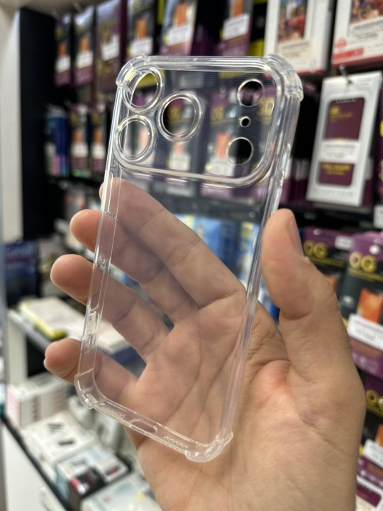 Калъф за iPhone 18 Pro - AntiShock, със защита на камерите, прозрачен