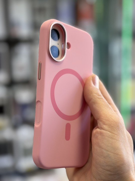 Калъф за iPhone 16 - Lux Silicone Magsafe - Pink