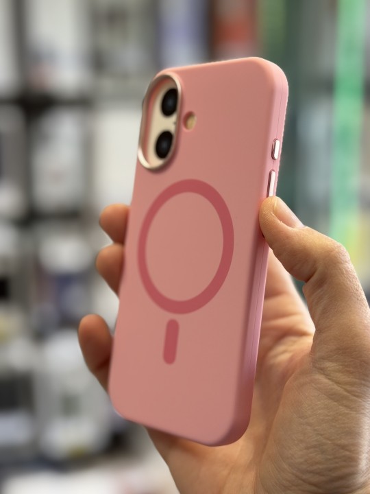 Калъф за iPhone 16 - Lux Silicone Magsafe - Pink