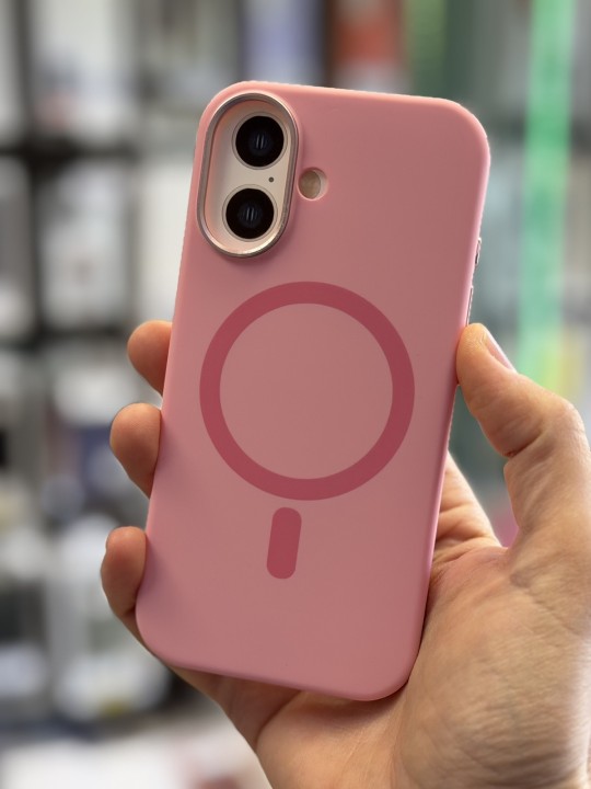 Калъф за iPhone 16 - Lux Silicone Magsafe - Pink