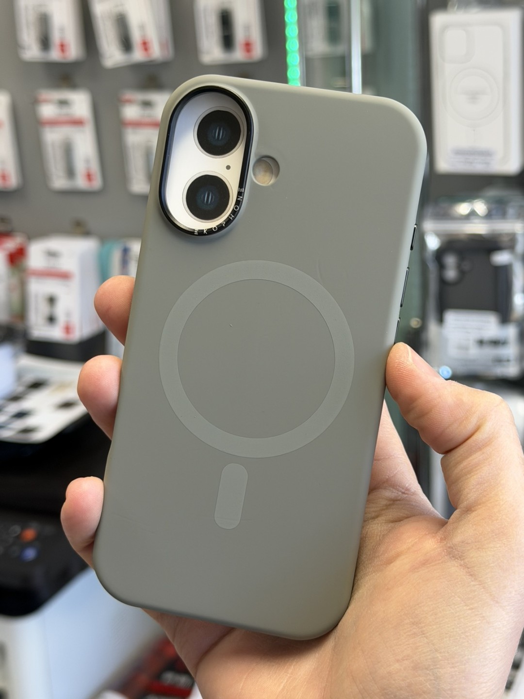 Калъф за iPhone 17 - Lux Silicone Magsafe - Grey