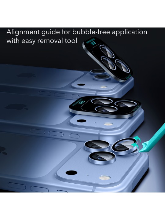 Протектори за камера за iPhone 18 Pro - 3 броя, Light Blue