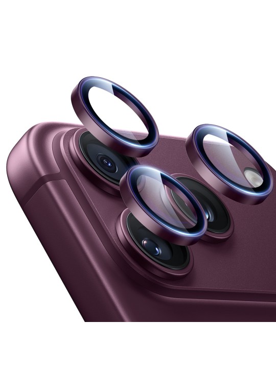 Протектори за камера за iPhone 18 Pro Max - 3 броя, Burgundy 