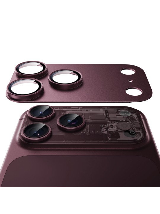 Протектор за камера за iPhone 18 Pro Max - цялостен, Burgundy 