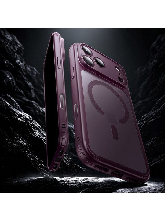 Калъф за iPhone 18 Pro - ESR Classic Hybrid HaloLock, Burgundy