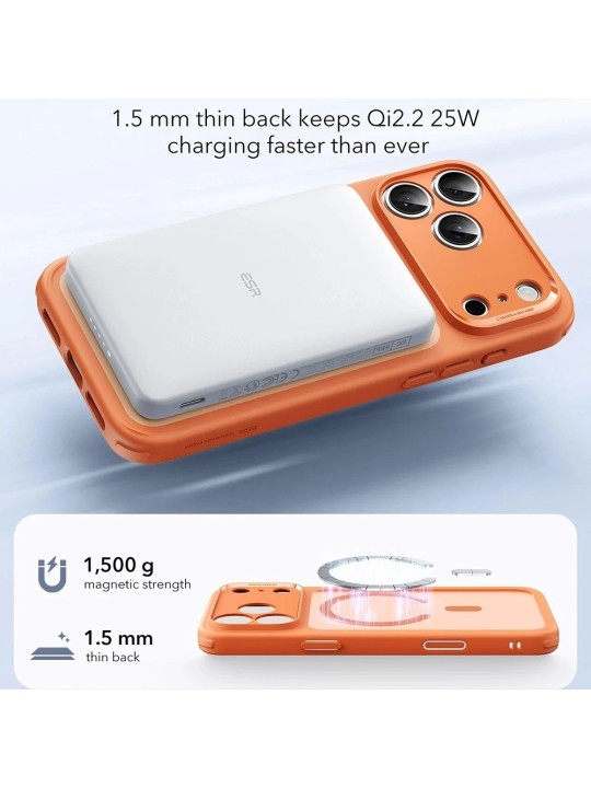 Калъф за iPhone 17 Pro - ESR Classic Hybrid HaloLock, Frosted Orange