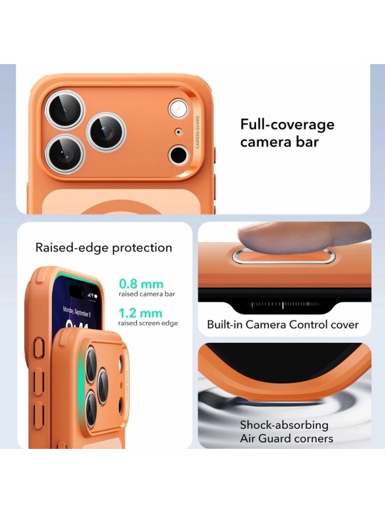 Калъф за iPhone 17 Pro - ESR Classic Hybrid HaloLock, Frosted Orange