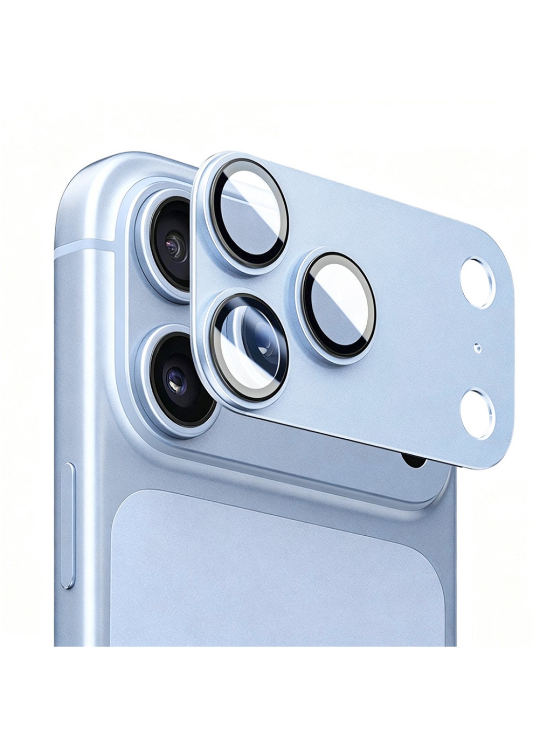 Протектор за камера за iPhone 18 Pro - цялостен, Light Blue