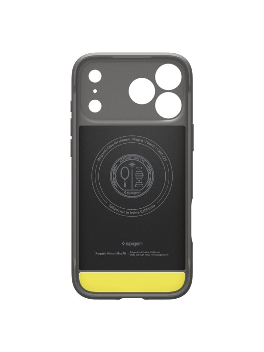 Калъф Spigen - Rugged Armor MagSafe - iPhone 17 Pro - Grey