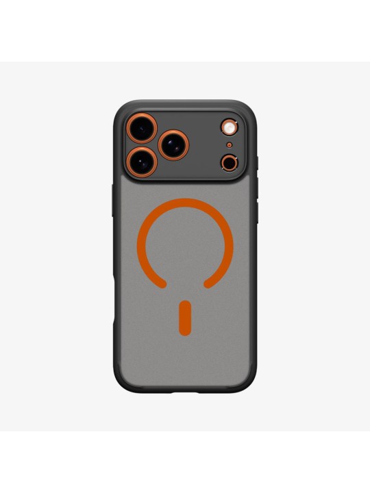 Калъф Spigen - Ultra Hybrid MagSafe - iPhone 18 Pro - Frost Black / Orange
