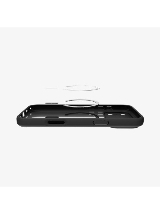 Калъф Spigen - Ultra Hybrid MagSafe - iPhone 18 Pro - Frost Black / Orange