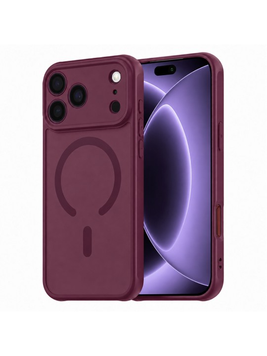 Калъф за iPhone 18 Pro - HaloFrost II MagSafe - Dark Cherry