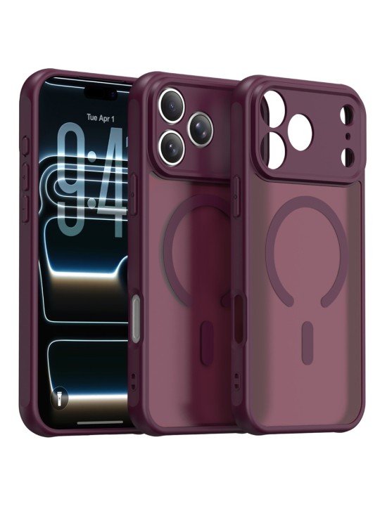 Калъф за iPhone 18 Pro - HaloFrost II MagSafe - Dark Cherry