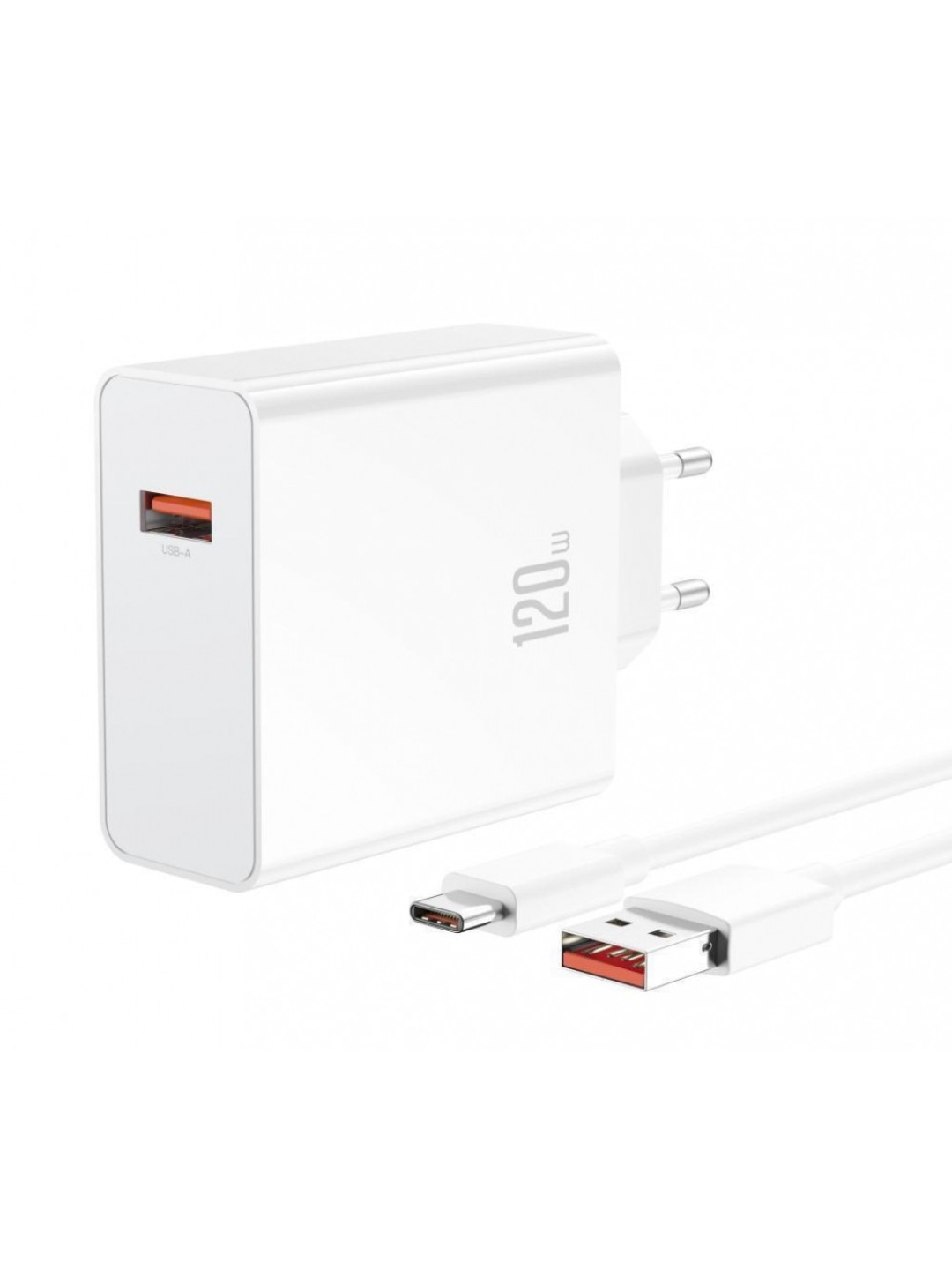 Зарядно XO 120W L128, с кабел USB-A - Type-C