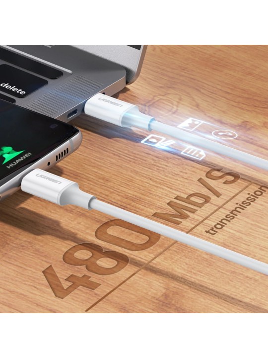 Кабел UGREEN USB-C към USB-C 3A 60W 1.0m US264, 60518
