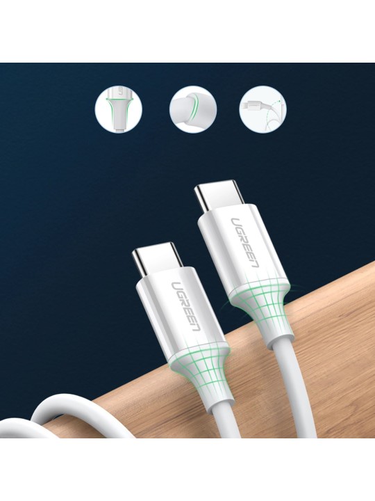 Кабел UGREEN USB-C към USB-C 3A 60W 1.0m US264, 60518
