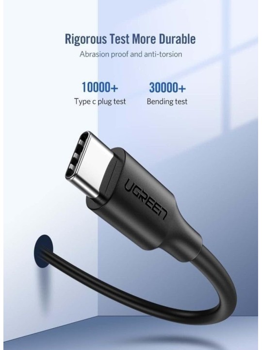 Кабел UGREEN USB-C към USB-C, 3.0m 3A US286