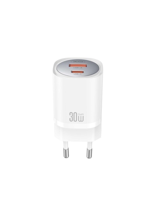 Зарядно XO 30W CE21 GaN Nitride, с кабел USB-C към USB-C