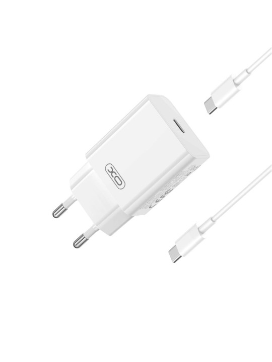 Зарядно XO 20W L126, с кабел USB-C - USB-C