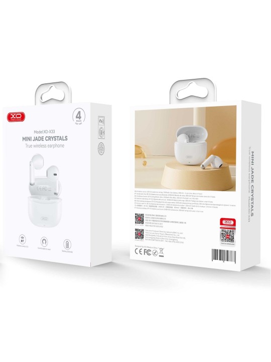 Слушалки XO X33 - Mini Jade Crystals, white