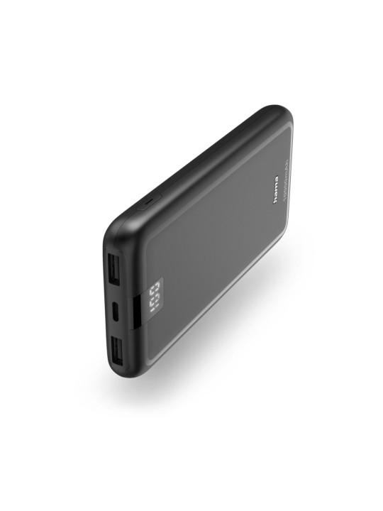 Външна батерия HAMA "Performance 10", 10000 mAh, 1 x USB-C, 2 x USB-A, черен