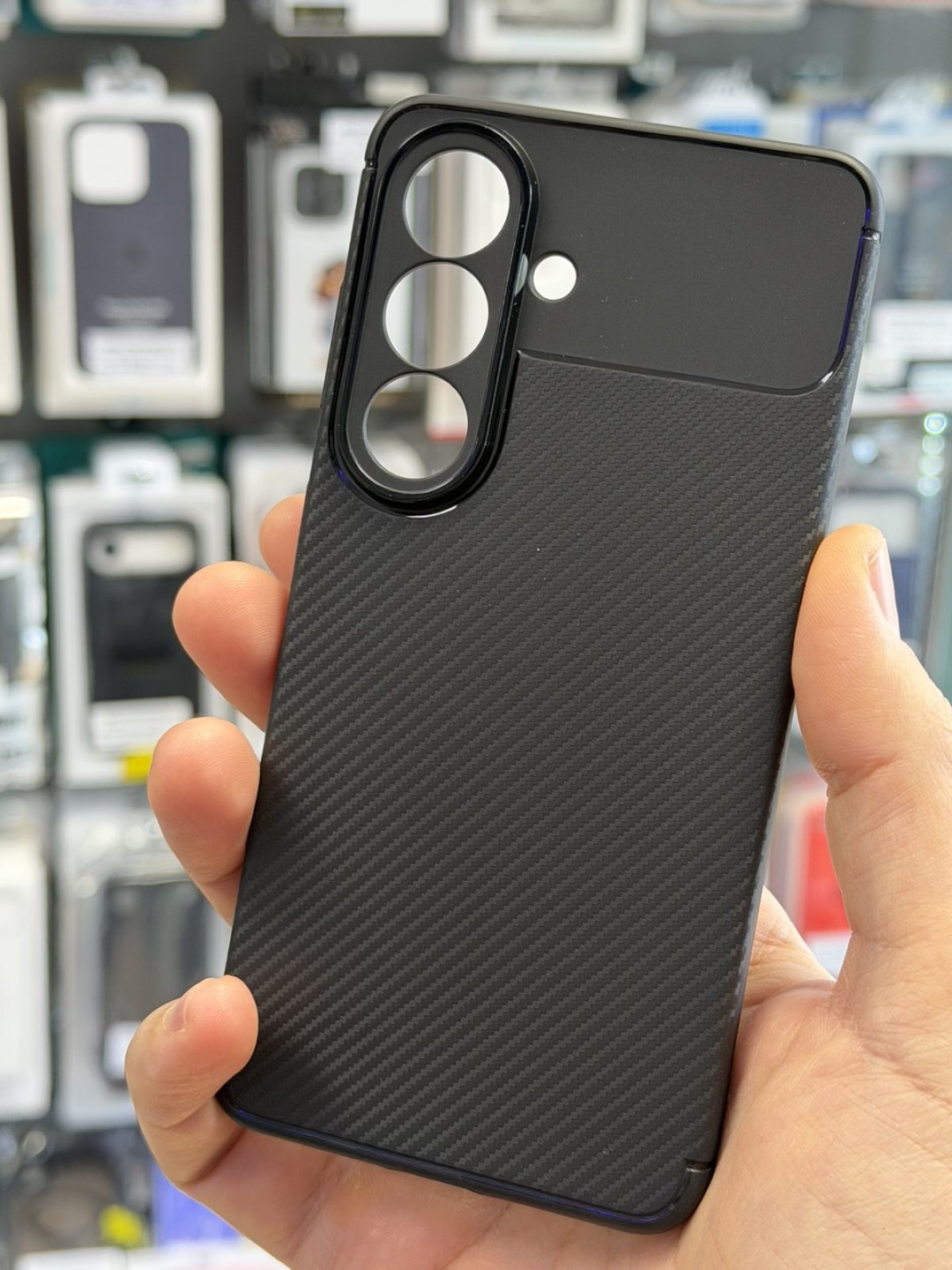 Калъф за Samsung S26 - Business Carbon Case, Black