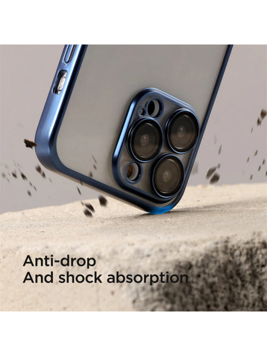 Калъф за iPhone 15 Pro - JoyRoom JR-15Q2, със защита на камерите, Blue