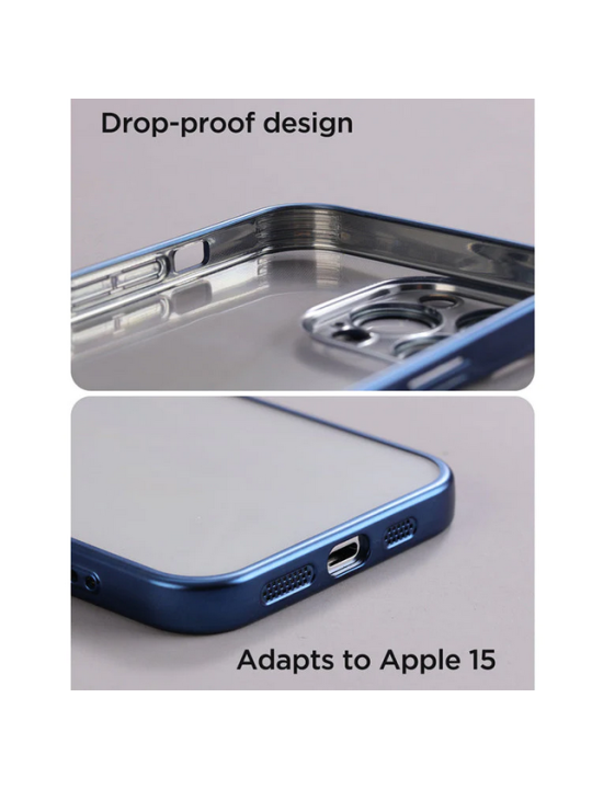 Калъф за iPhone 15 Pro - JoyRoom JR-15Q2, със защита на камерите, Blue