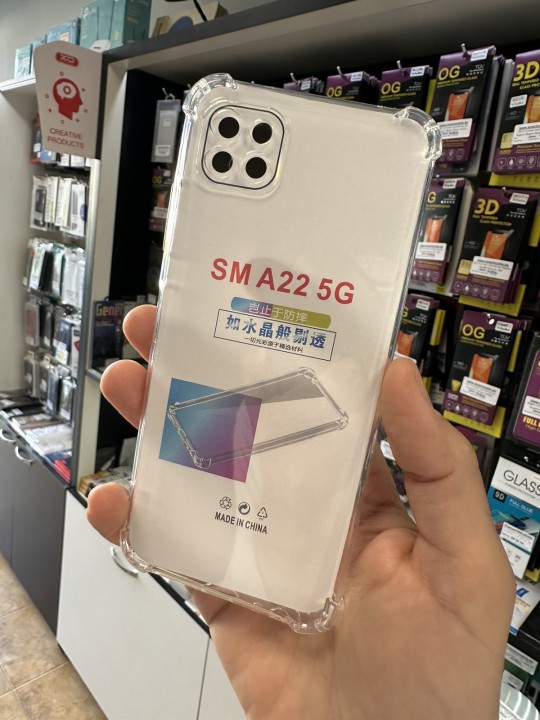 Калъф за Samsung A22 5G, Antishock - прозрачен