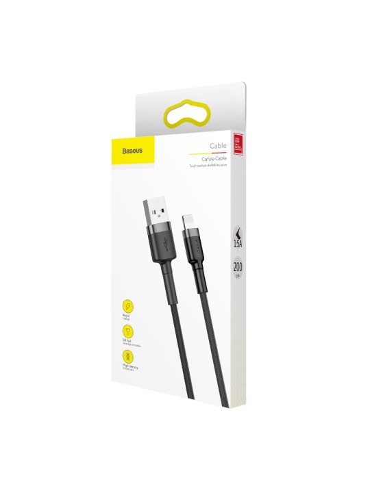 Кабел за iPhone - Lightning - Baseus Cafule 2.0m 1.5A, с оплетка
