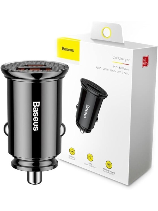 Зарядно за кола Baseus USB-C+USB-A 30W, CCALL-YS01