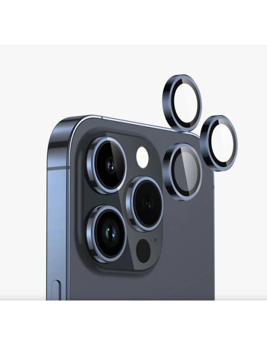 Протектори за камера за iPhone 15 Pro, комплект 3 броя, сини
