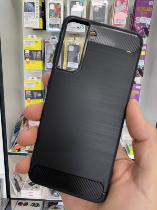 Калъф за Samsung S21 - Carbon fiber, черен