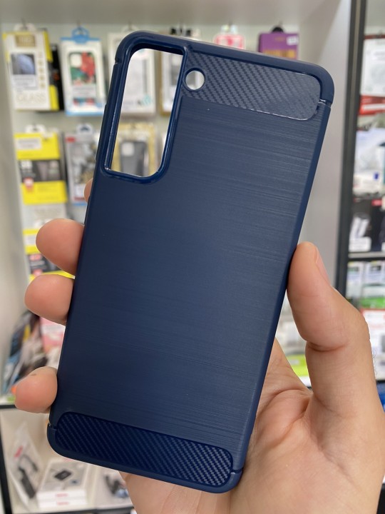 Калъф за Samsung S21 - Carbon fiber, син