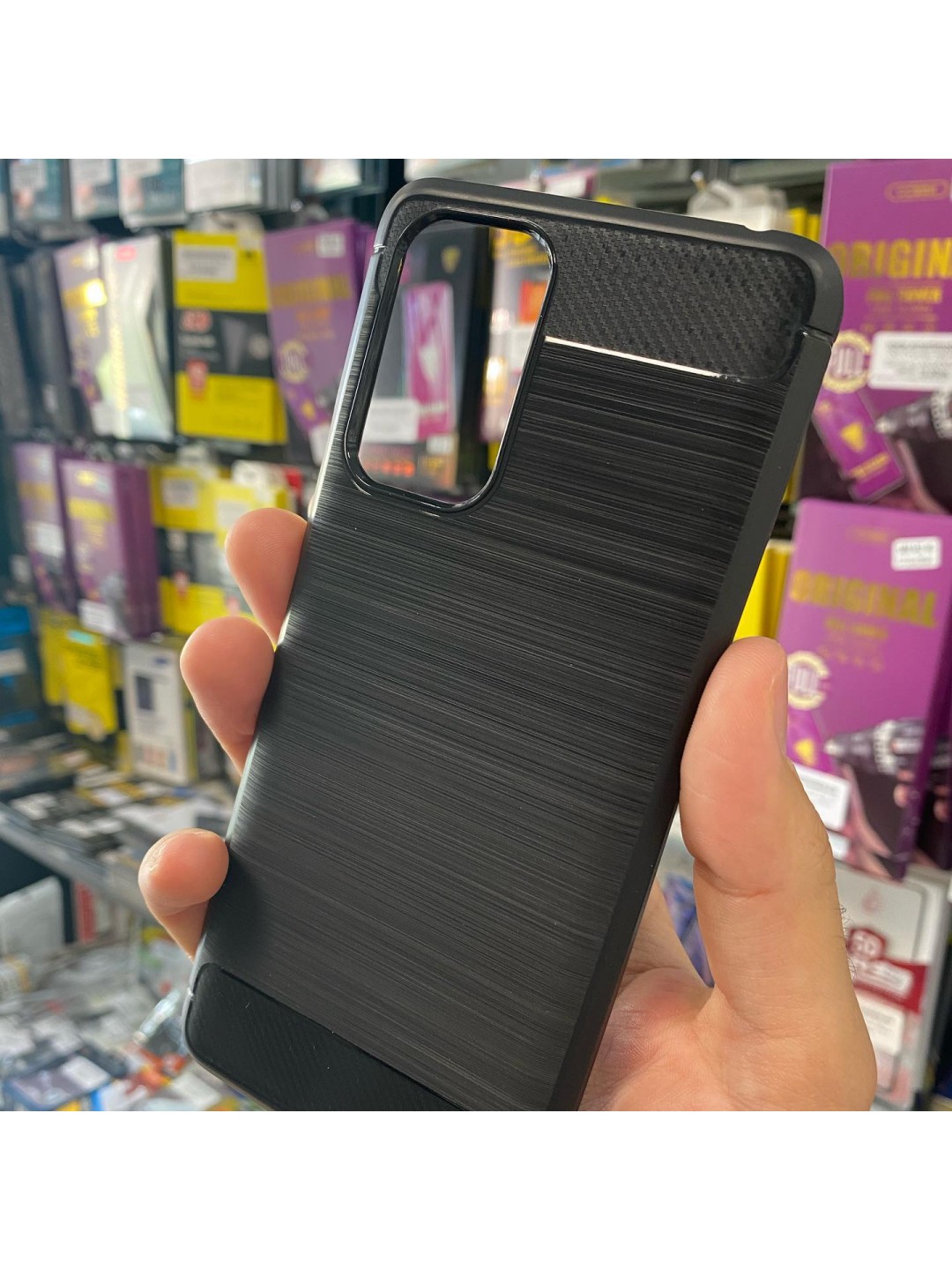 Калъф за Xiaomi Redmi Note 10 Pro - Carbon Fiber, Black