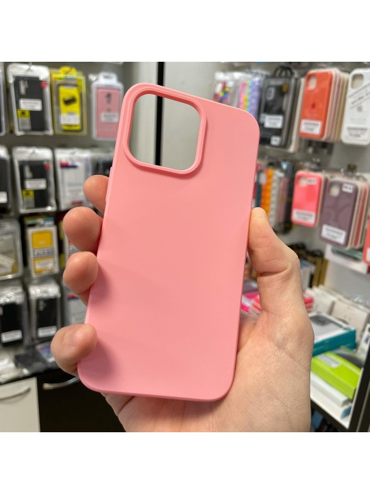 Кейс за iPhone 13 Mini - силикон - розов мат