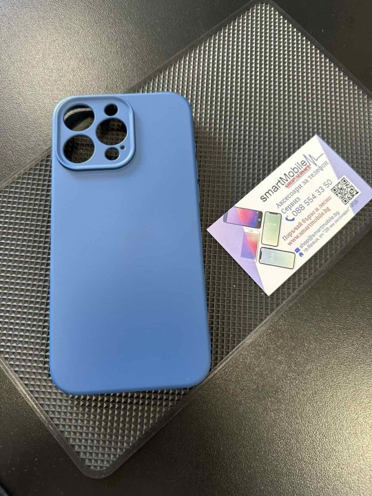 Калъф за iPhone 15 Pro Max - Soft Silicone Case, Denim Blue